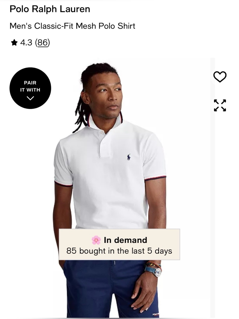Polo by Ralph Lauren Classic Fit Mesh Polo Shirt